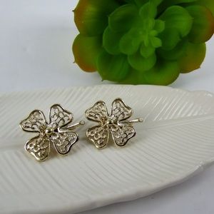 Vintage Sarah Coventry 4 Leaf Earrings